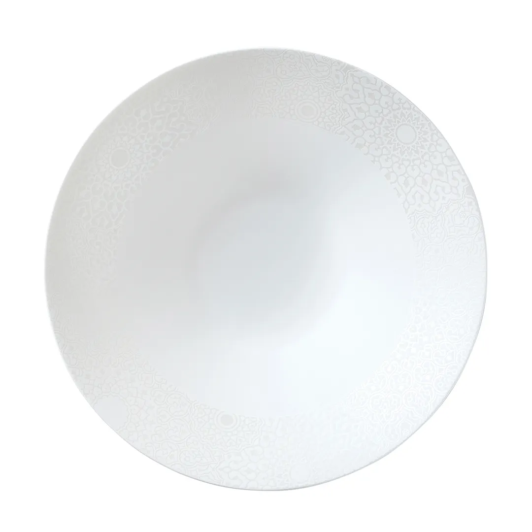 Steelite 82110AND0473 - 24 Oz Bone China Round Bowl, 10.75" x 2.25", Moresque Edwards Design - 6/Case
