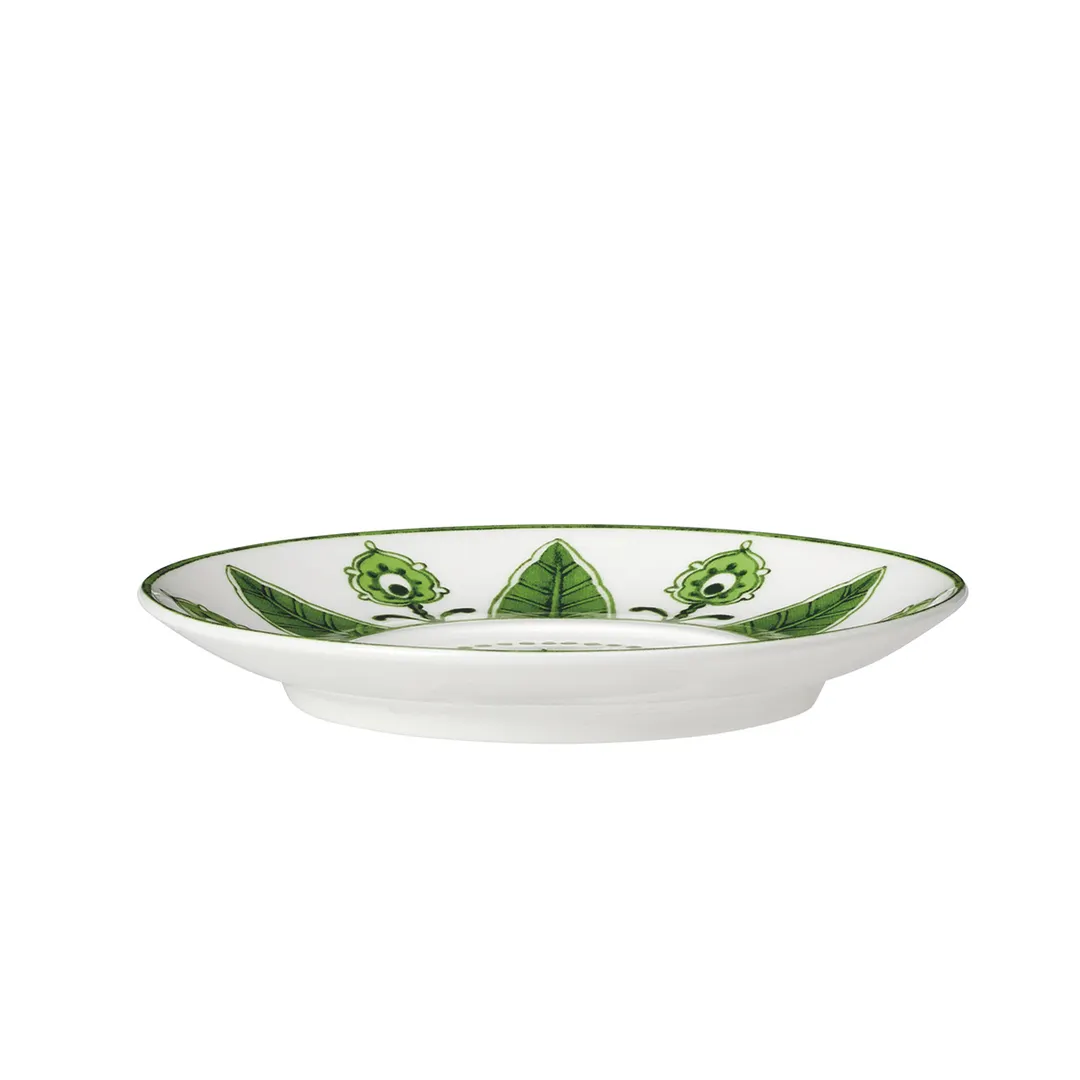 Steelite 82112AND0152V2 Espresso Saucer, 4.75" x 0.75", Round Bone China, Sultans Garden - 1 Dozen