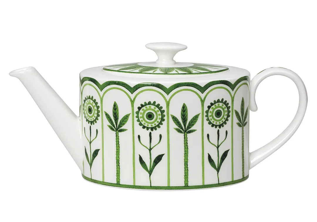 Steelite 82112AND0337L Teapot Lid Bone China Sultans Garden 3.875"x2.375"x1.375" - 6/Case