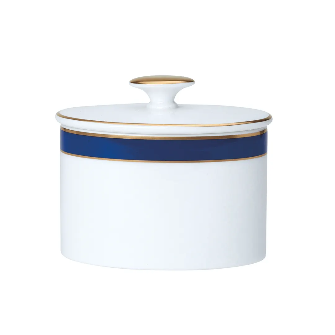 Steelite 82114AND0341 Oval Covered Sugar Lid, 4.125" x 2.875" x 1.0", Bone China - 1 Dozen