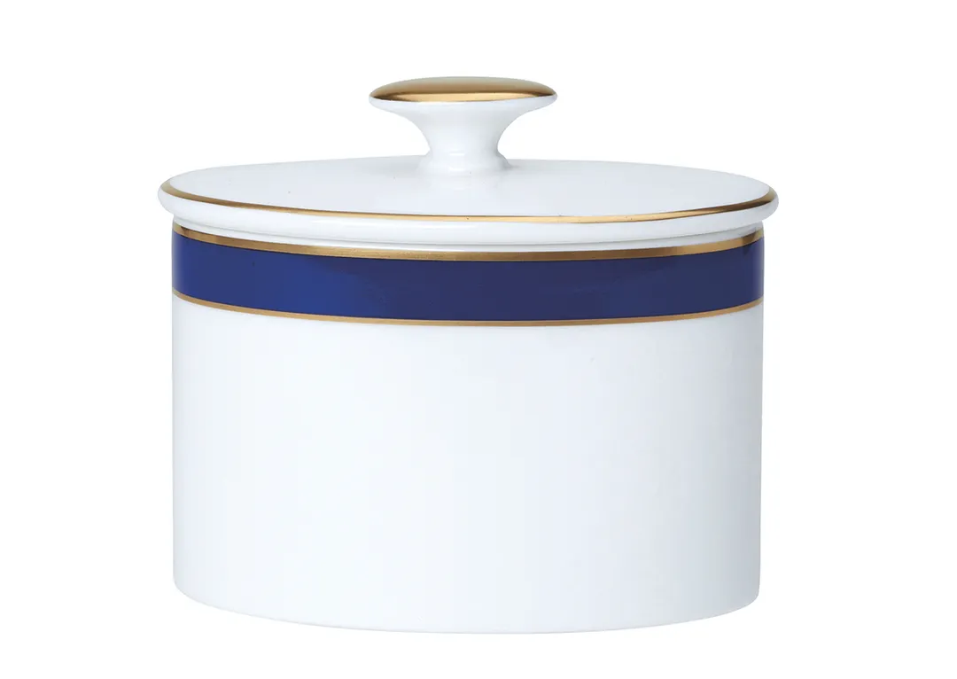 Steelite 82114AND0341 Oval Covered Sugar Lid, 4.125" x 2.875" x 1.0", Bone China - 1 Dozen