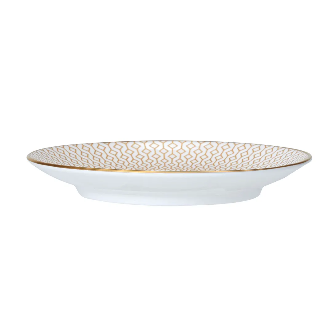 Steelite 82115AND0152 Espresso Saucer, 4.75" x 0.75", Round Bone China, Signature Diamond - 1 Dozen
