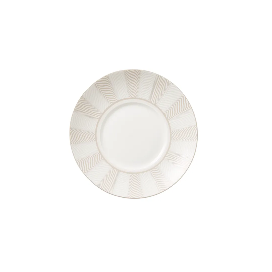 Steelite 82122AND0211 Round Bone China Saucer, Taupe, 6.375" x 0.875", Sold Per Dozen - 1 Dozen