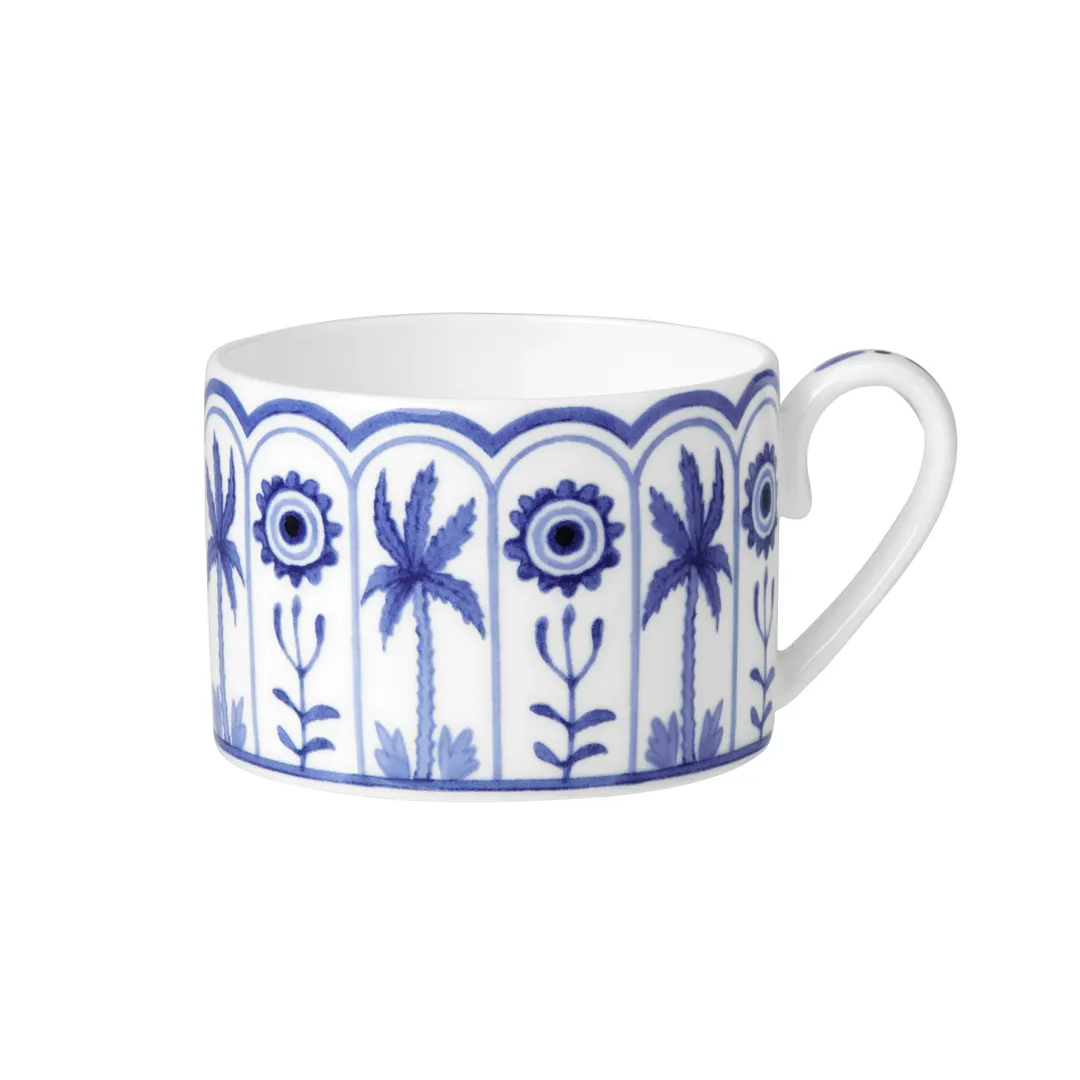 Steelite 82124AND0110 - 9 Oz China Tea Cup, Sultans Garden Blue, 4.375" x 3.375" x 2.5", 1 Dozen