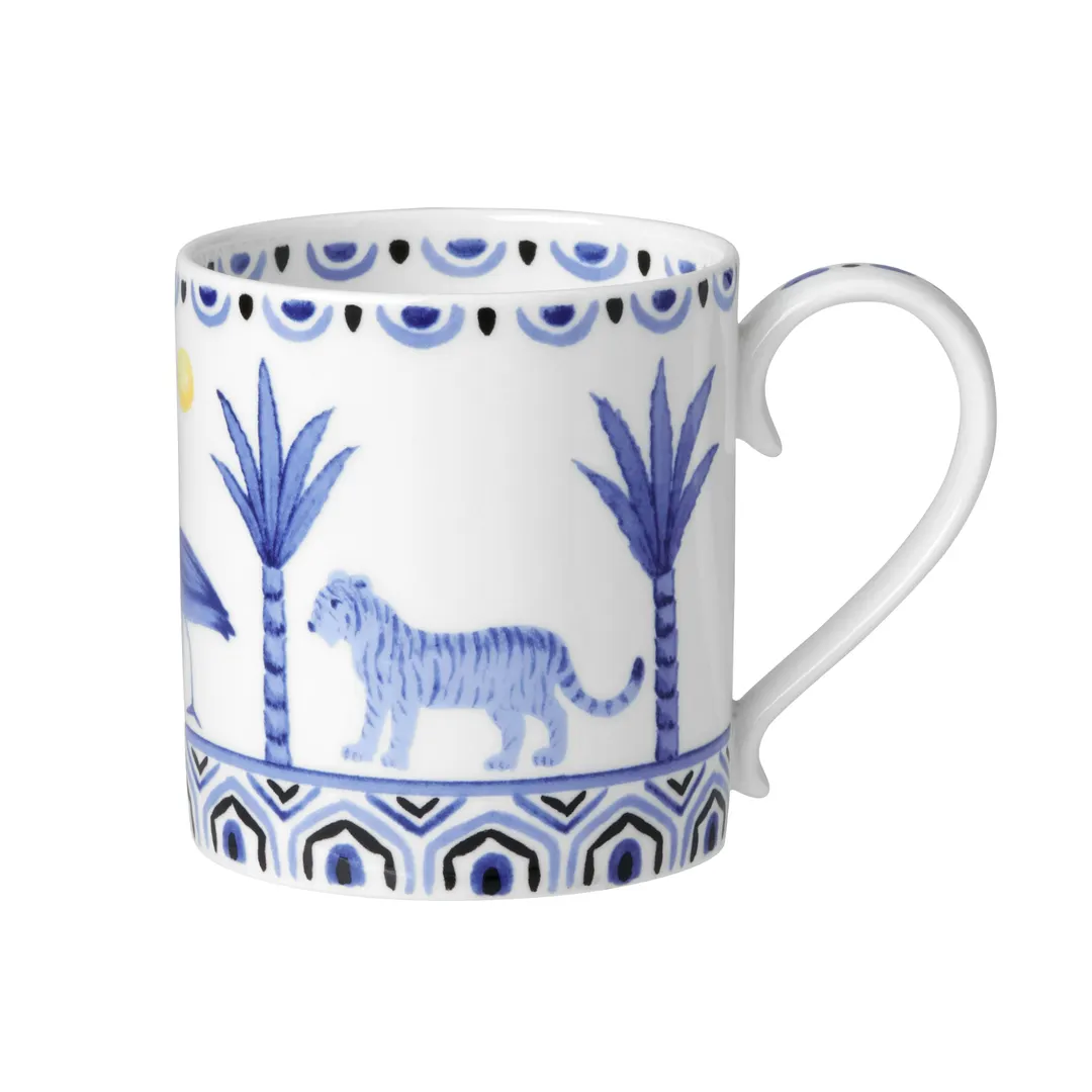 Steelite 82124AND0281V1 Mug Coupe, 12.25 Oz (5.0" x 3.25" x 3.5"), Bone China, Blue - 1 Dozen