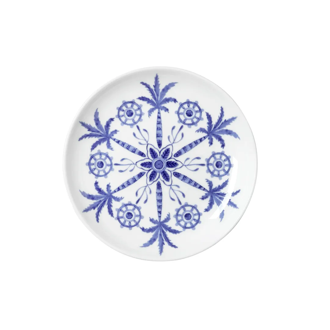 Steelite 82124AND0295 Butter Dish Coupe, Bone China, Sultans Garden Blue, 4.75" x 0.625", 1 Dozen