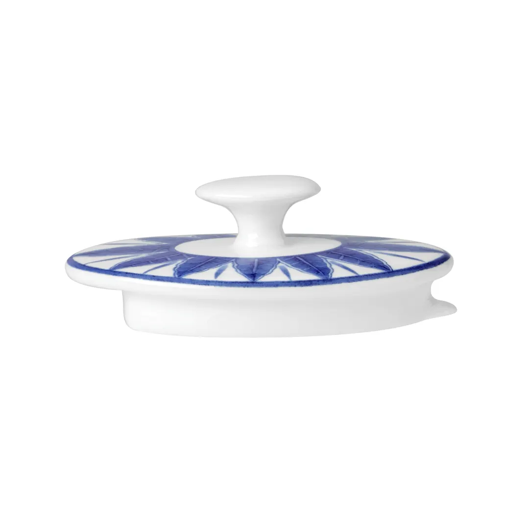 Steelite 82124AND0337L Cup Teapot Lid, 3.875" x 2.375" x 1.375", China, Sultans Garden Blue - 6/Case