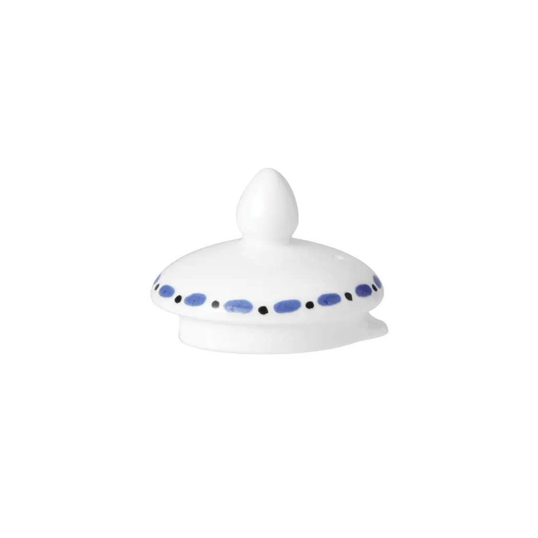 Steelite 82124AND0411BL Tea Pot Lid, 2.25" x 1.625", Bone China, Sultans Garden Blue - 6/Case