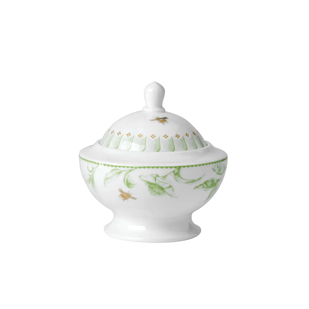 Steelite 82130AND0119 Sugar Bowl, 9 oz Capacity, 4.5" x 2.75" Bone China Hive Finish - 1 Dozen