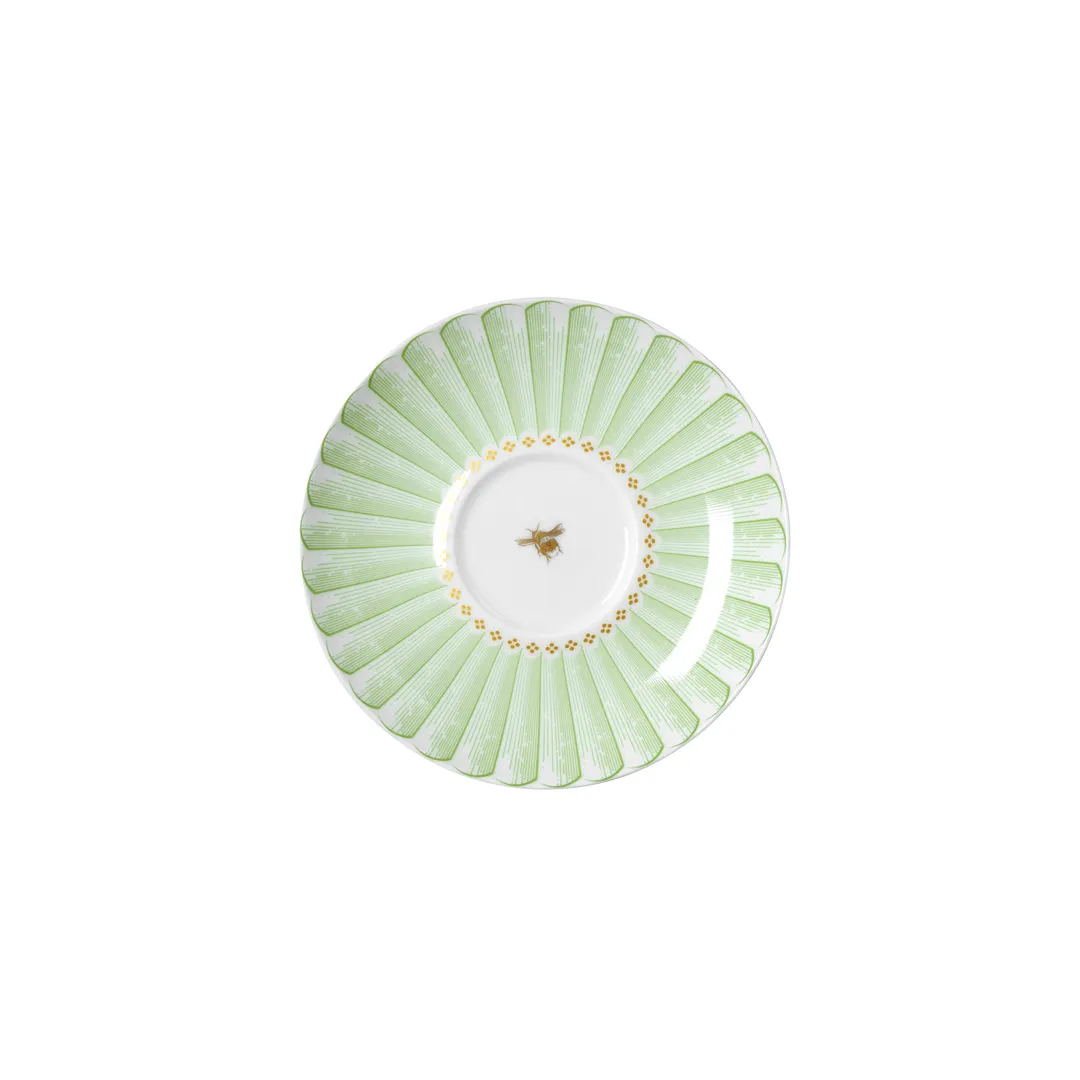 Steelite 82130AND0169 Tea‑For‑One Saucer, 5.75" x 0.75", Hive Round Bone China - 1 Dozen