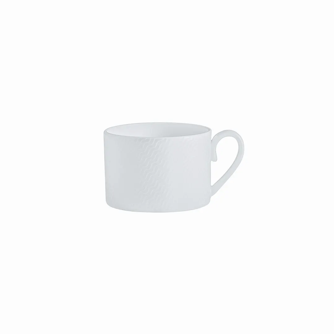 Steelite 82132AND0110 Bone China Tea Cup, 9 Oz (4.375" x 3.375" x 2.5"), Wave Pattern, 1 Dozen