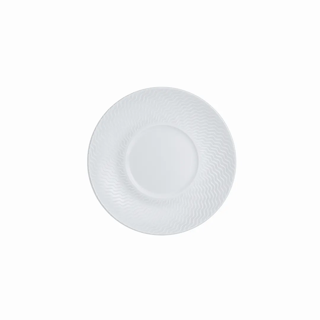 Steelite 82132AND0211 Round Bone China Saucer, 6.375" x 0.875", Lahari Design - 1 Dozen