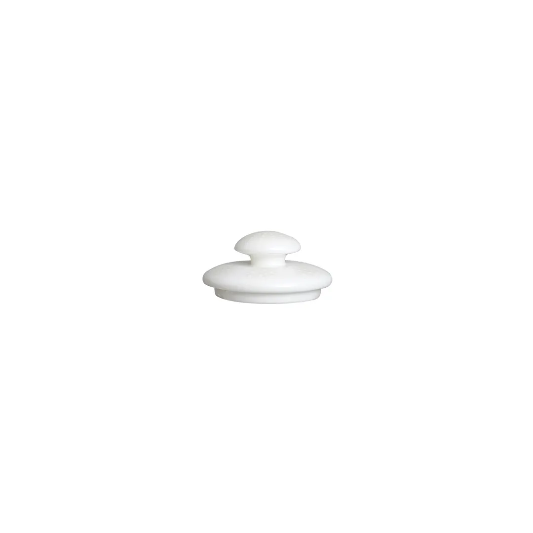 Steelite 82134AND0468L - Sugar Lid, 2.125" x 1.0" Quill, William Edwards Round Bone China - 6/Case