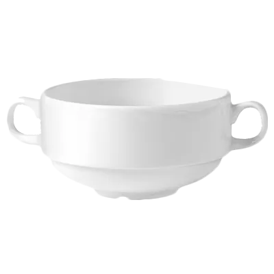 Steelite 9001C311 Handled Soup Cup, 10 Oz, 6.0" x 2.25" Monaco China, Oven Safe - 36/Case