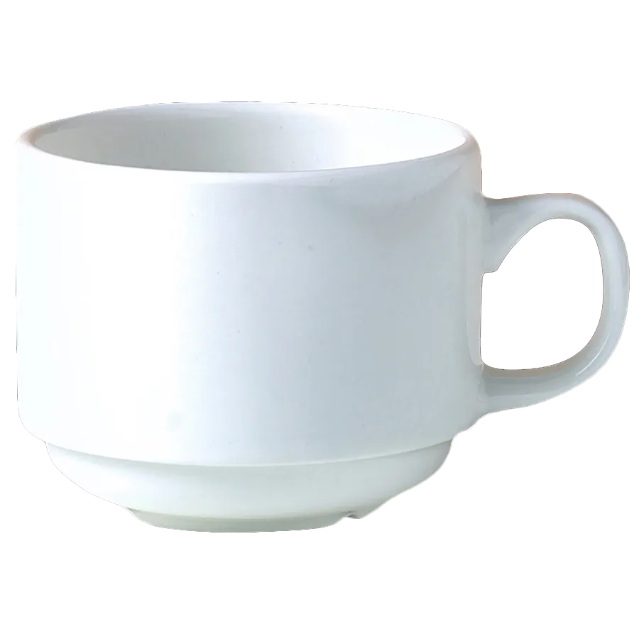 Steelite 9001C332 - Stack Cup 6.0 Oz (3.875" x 2.375") Vogue China 530°F/275°C Oven Safe - 36/Case