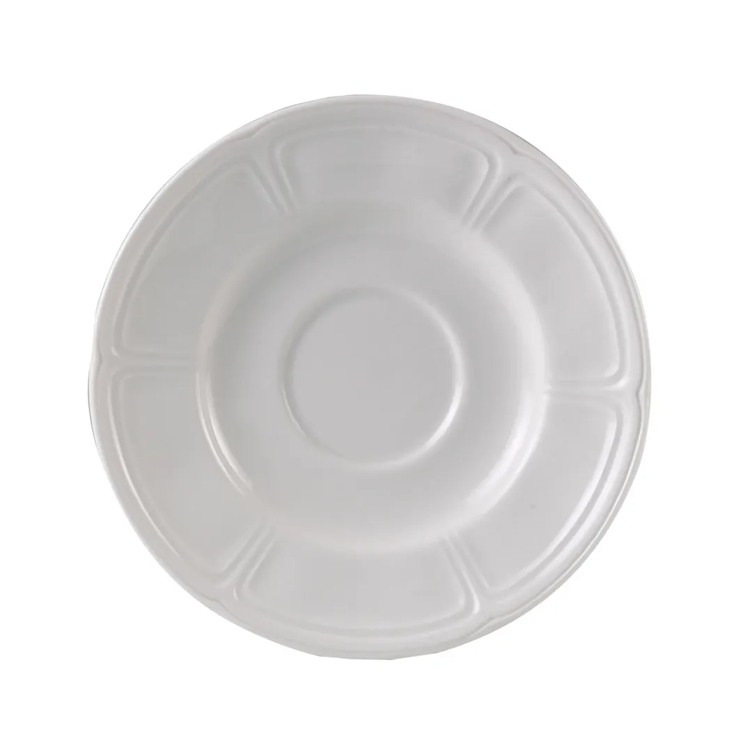 Steelite 9007C018 Monique Round China Saucer 4.625" Vitrified, Finish, Oven Safe to 530°F - 36/Case