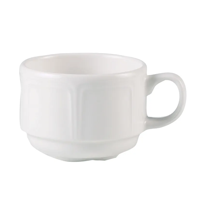 Steelite 9007C032 AD Stacking Cup Monique, 1‑4 oz Round China, Oven Safe 530°F, Stackable - 36/Case