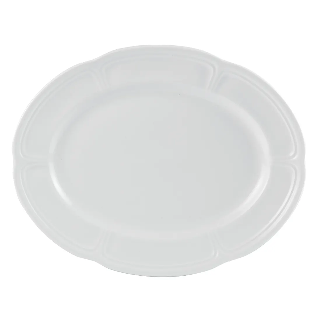 Steelite 9007C036 Monique Oval Platter, 15" x 11.75", Vitrified, Oven Safe 530°F, Finesse - 6/Case