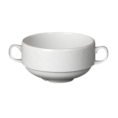 Steelite 9032C735 Soup Cup, 10 oz, 6.0" x 2.25", Vitrified China, Oven Safe 530°F, Stackable - 36/Case