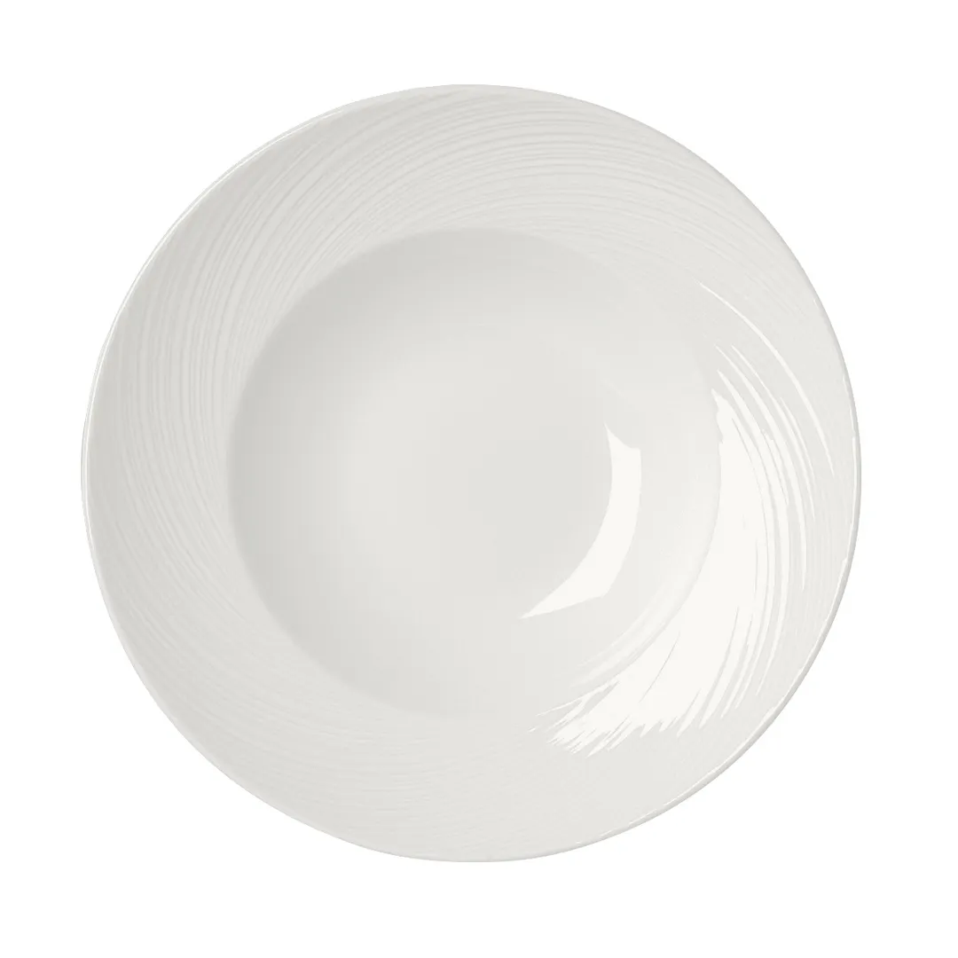 Steelite 9032C977 - China Bowl, 17 Oz (11.75" x 2.25"), Spyro, Oven Safe to 530°F - 6/Case
