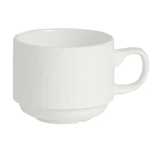 Steelite 9032C986 Stacking Cup, 7.5 Oz (4.1" x 2.5"), China, Oven Safe 530°F - 36/Case
