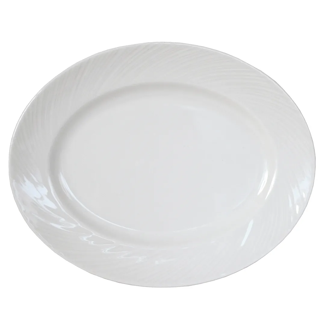 Steelite 9032C996 Oval China Platter 13" x 10.25" Vitrified, Oven Safe to 530°F/275°C - 1 Dozen