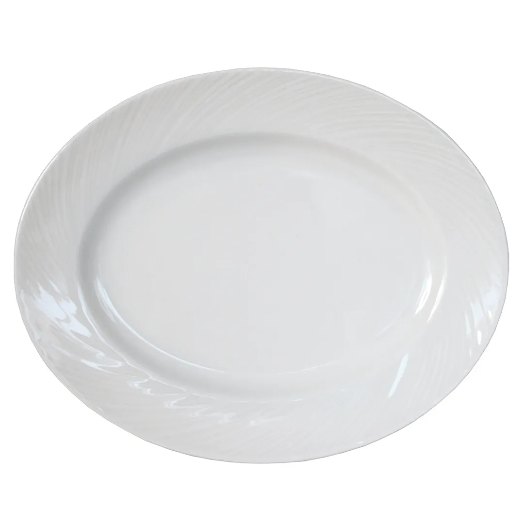 Steelite 9032C997 - Oval China Platter, 11" x 8.75" Spyro, Vitrified, Oven Safe 530°F/275°C - 1 Dozen