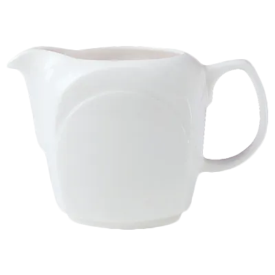 Steelite 9102C463 - 5‑Oz Bianco Creamer Pitcher, 4.375"×2.5"×3" China Oven Safe 530F Deco - 1 Dozen