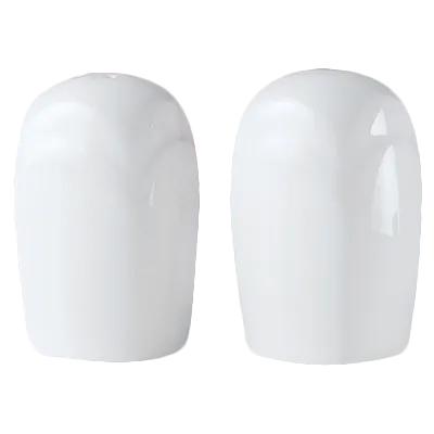 Steelite 9102C465 - Bianco Salt Shaker, 1.75" x 2.75" China, Oven Safe to 530°F - 1 Dozen