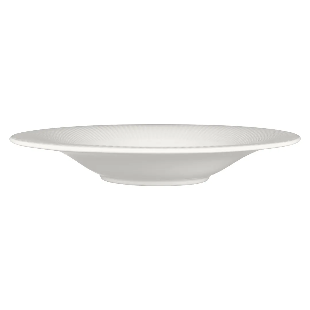 Steelite 9117C1174 Rimmed Coupe Bowl, 10 oz (11.25"x1.75"), White Ceramic, Oven Safe 530°F, 6/Case