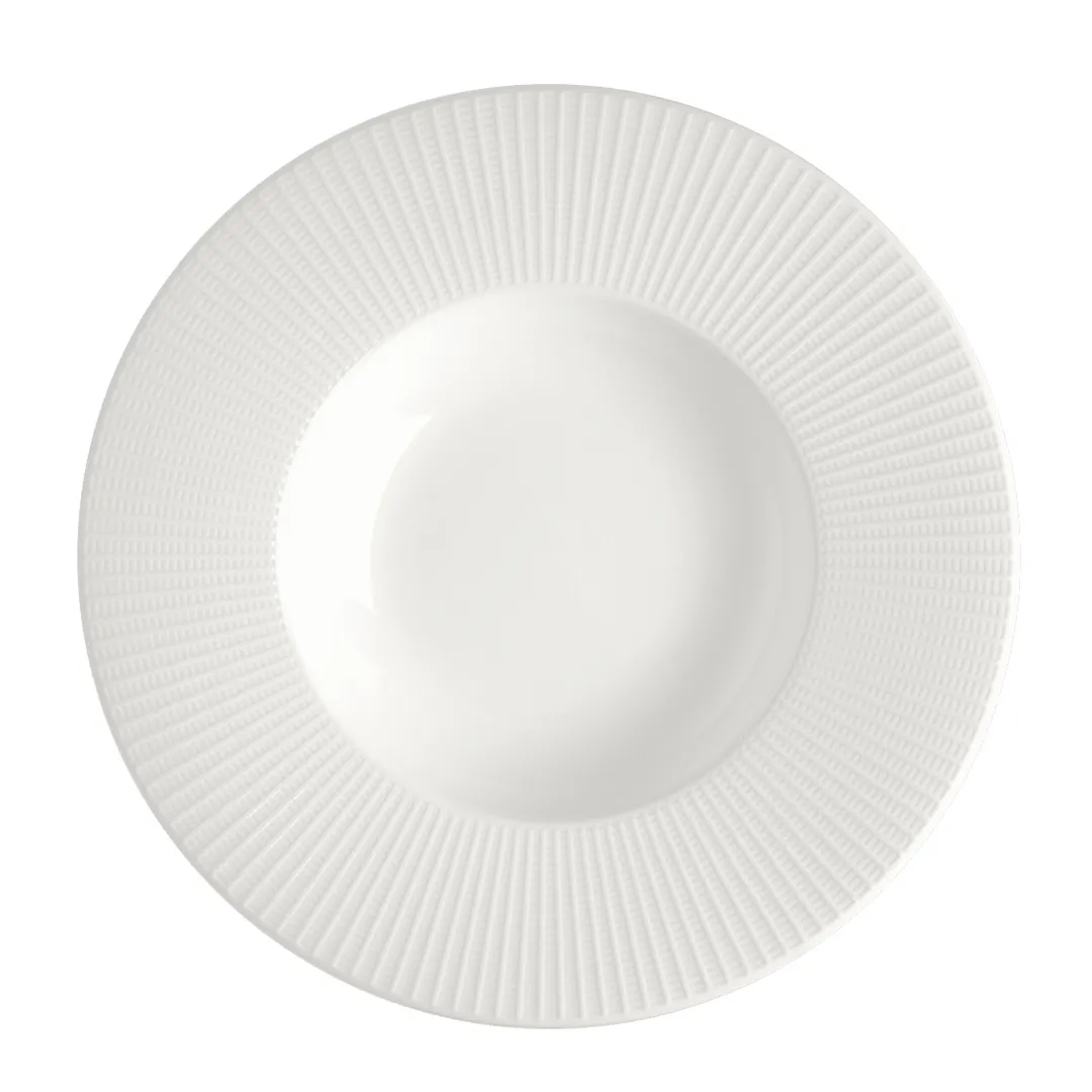 Steelite 9117C1176 - 10 Oz Bowl, 11.25" x 1.75", White Willow Ceramic, Oven Safe 530°F, 6/Case