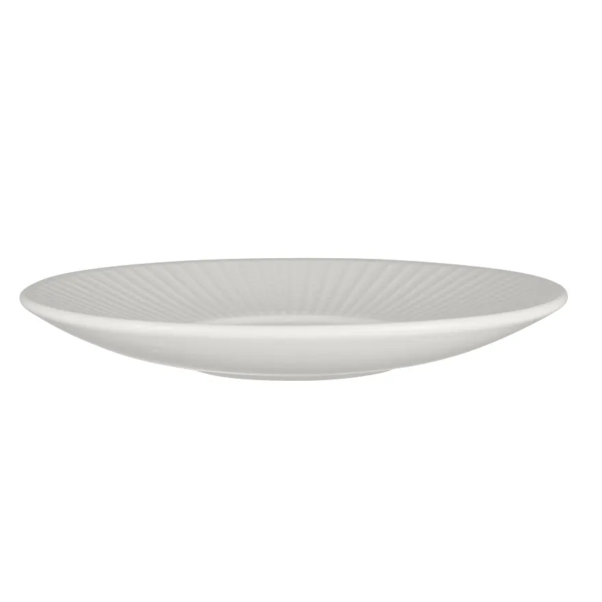 Steelite 9117C1193 - 4.625" White Willow Saucer, Vitrified Ceramic, Oven Safe to 530°F - 1 Dozen