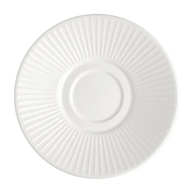 Steelite 9117C1193 - 4.625" White Willow Saucer, Vitrified Ceramic, Oven Safe to 530°F - 1 Dozen