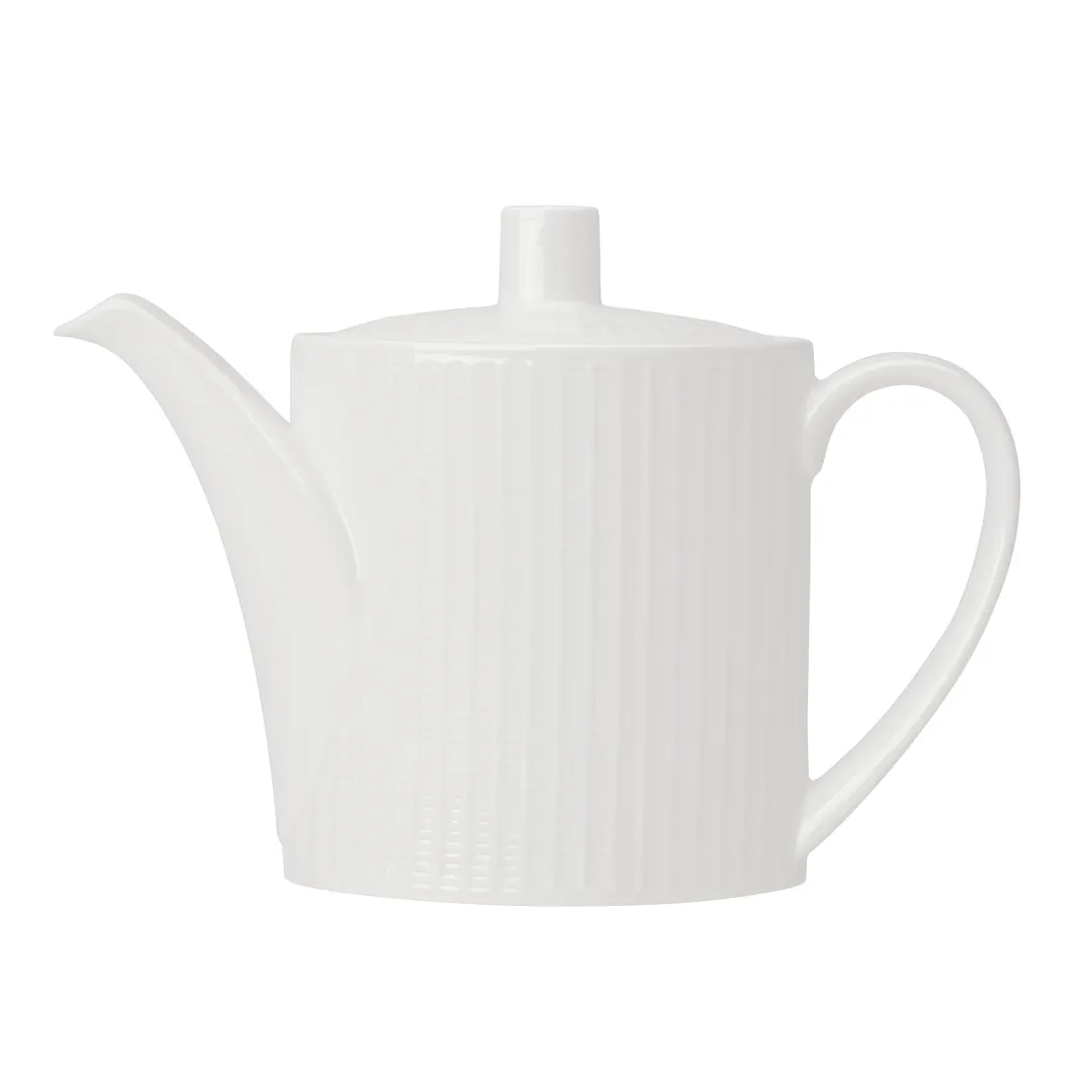 Steelite 9117C1208 - 16 oz Willow White Ceramic Coffee Pot, 8.5" x 3" x 6" Vitrified - 6/Case
