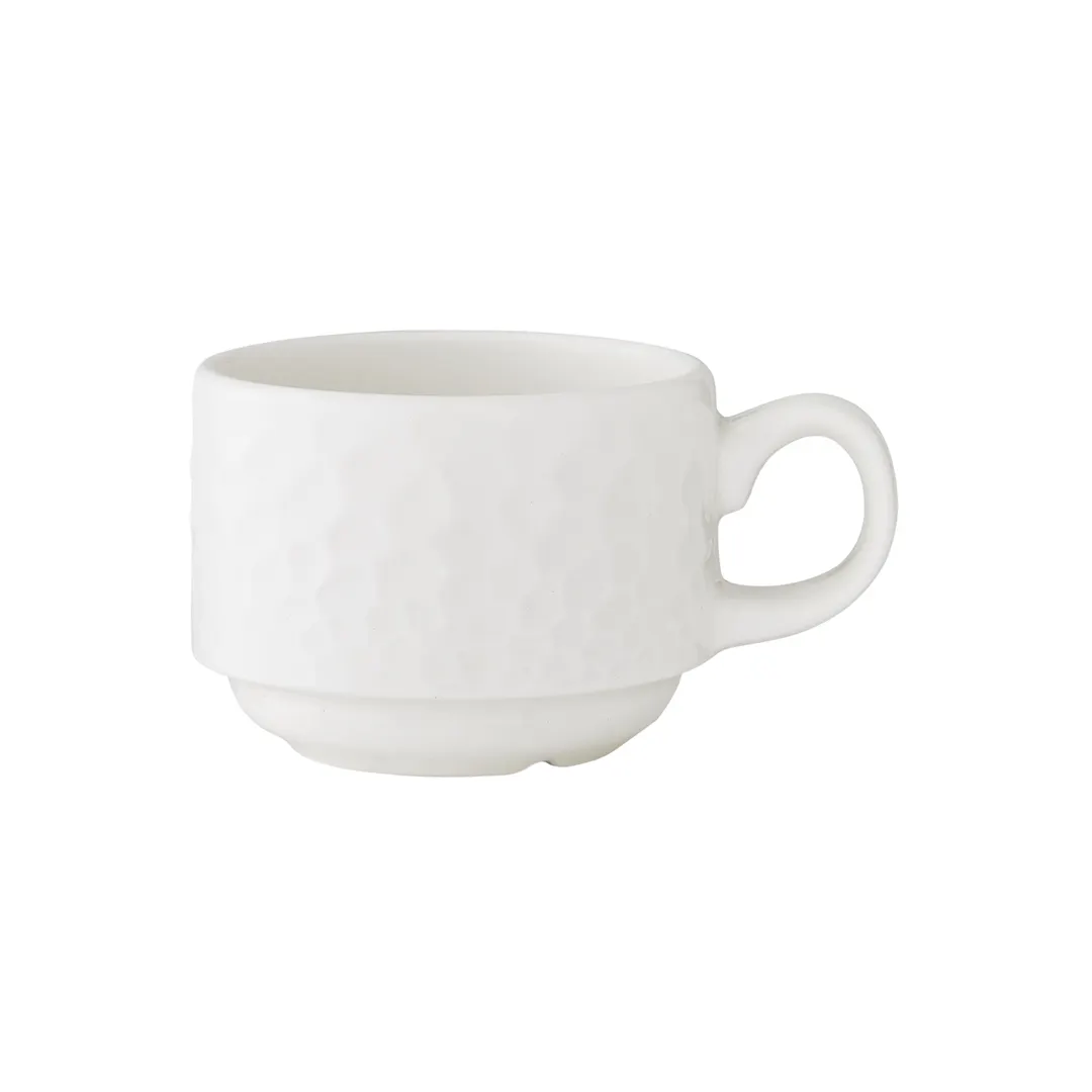 Steelite 9120C1305 - 3.0 Oz Stacking China Cup, 3.375" x 1.875" Alumina Ceramic, Stackable - 1 Dozen