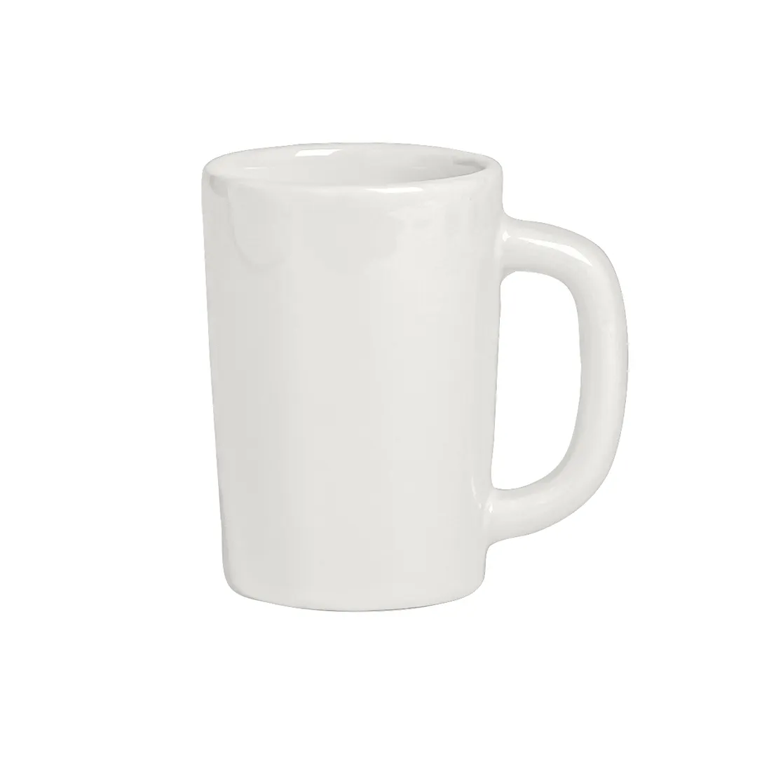 Steelite A100P070 - 9 oz Vitrified China Coffee Mug, 4.625" x 4.5", Oven Safe to 400°F - 1 Dozen
