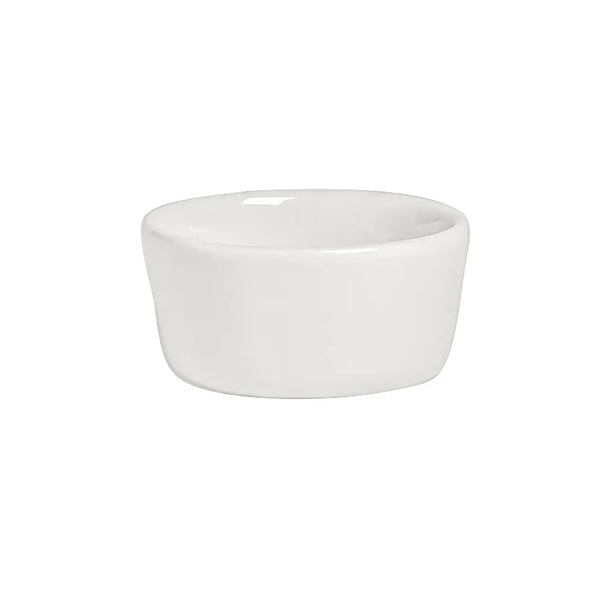 Steelite A100P086 - 3.125" x 1.625" Salsa Bowl, 3 oz, China, Oven Safe to 400°F - 1 Dozen