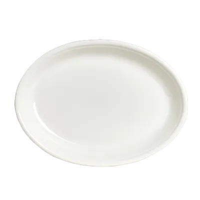 Steelite A100P115 - Oval China Platter 14" x 10.125", Rolled Edge, Oven Safe 400°F - 1 Dozen