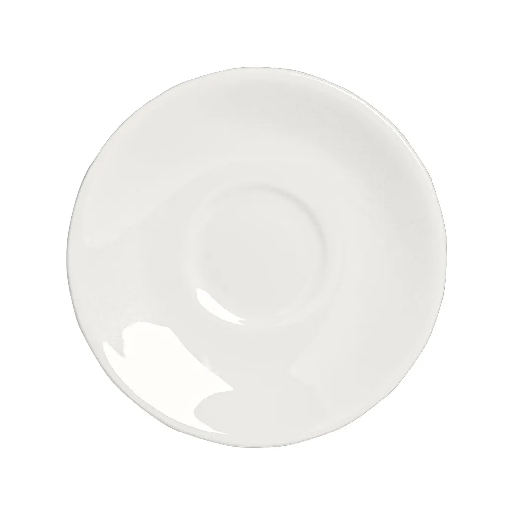 Steelite A100P411 - 5.0" Round Vitrified China Saucer, Oven Safe to 400°F, Casual Dining - 1 Dozen