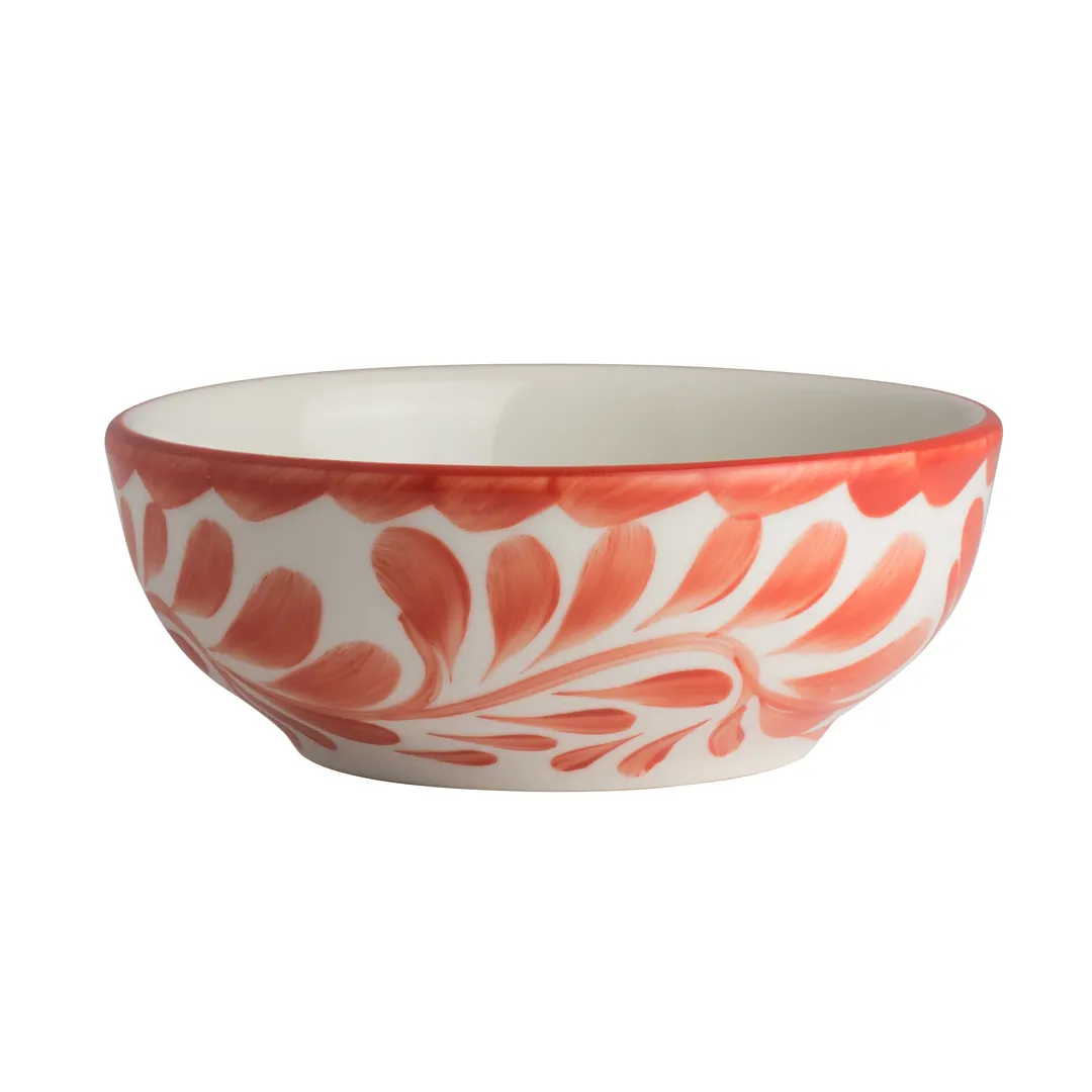 Steelite A121P033 - 12 oz Nappy Bowl, 5" Round Coral China, Puebla Anfora - 1 Dozen