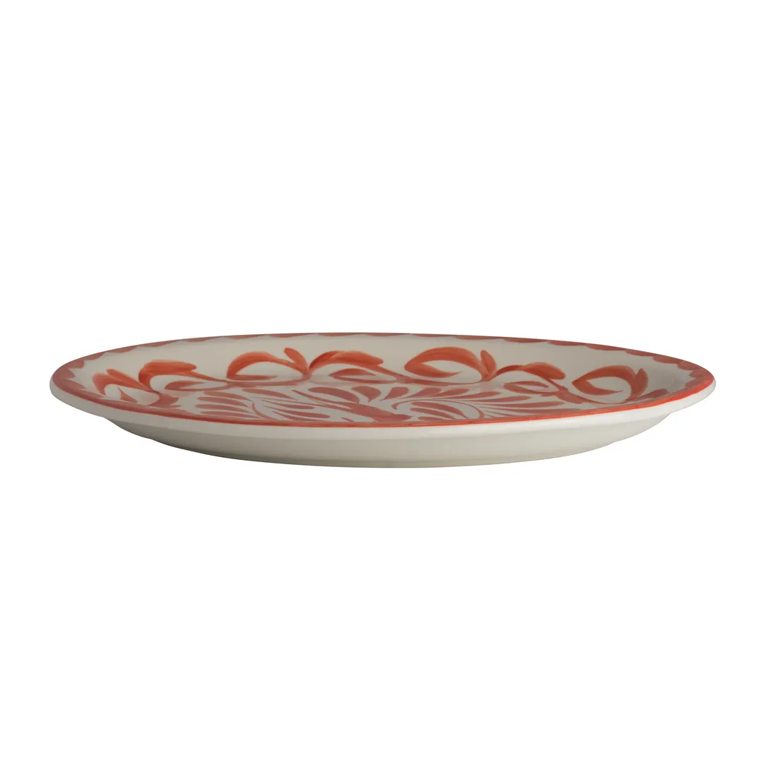 Steelite A121P142 - Oval China Platter, 12.25" x 9.125", Coral Finish, Rolled Edge, 1 Dozen