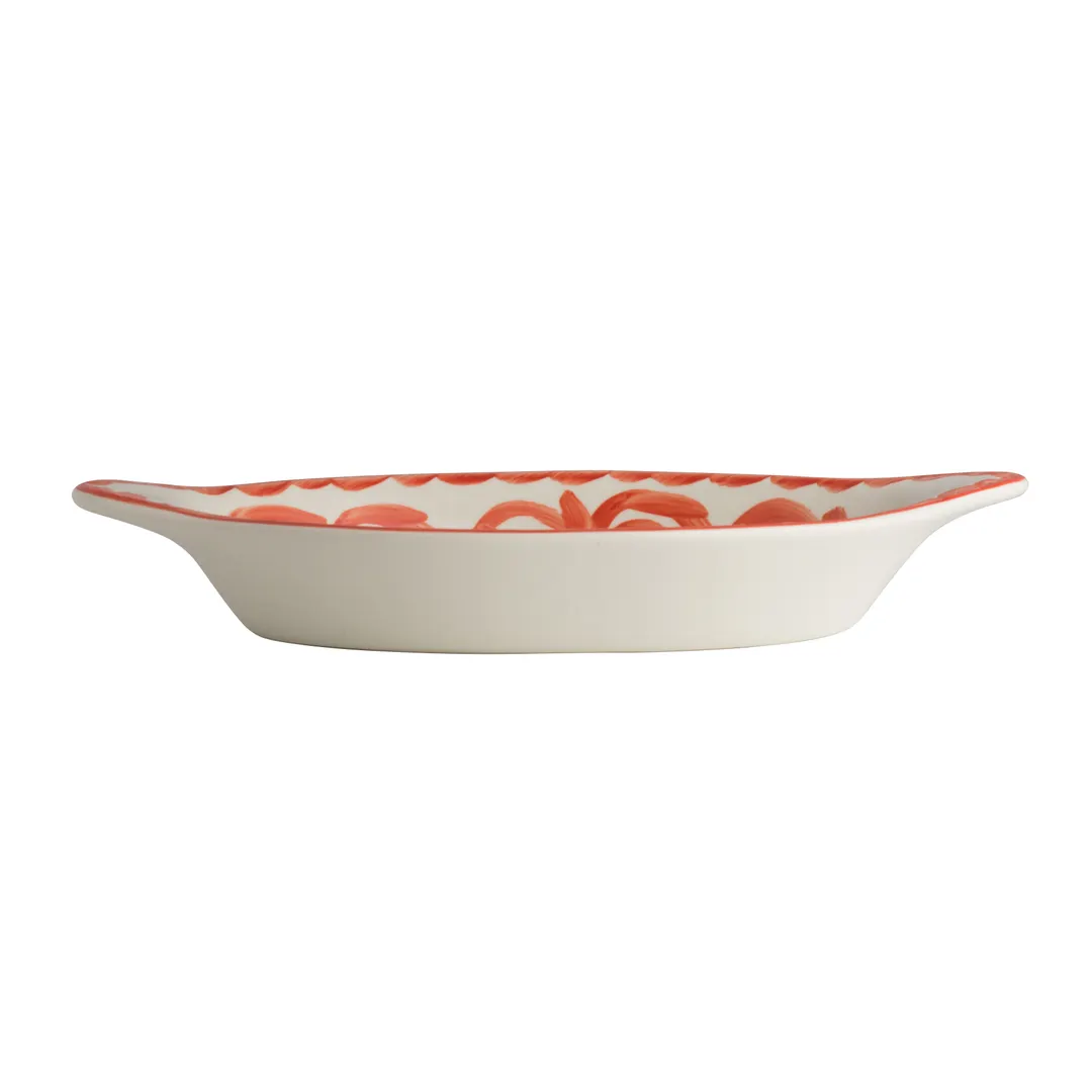 Steelite A121P152 - Oval Rarebit Dish, 10" 12 oz, Coral Puebla China, - 1 Dozen