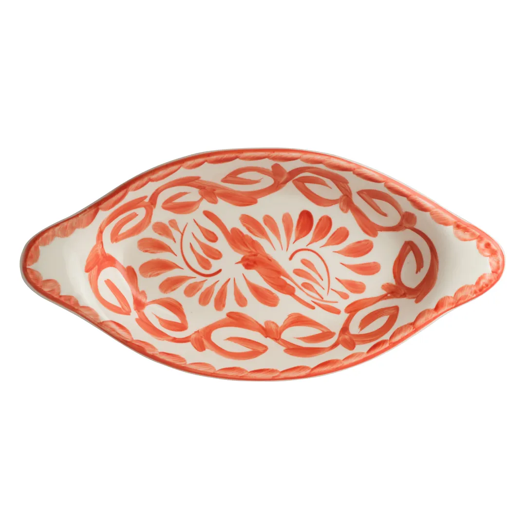 Steelite A121P152 - Oval Rarebit Dish, 10" 12 oz, Coral Puebla China, - 1 Dozen