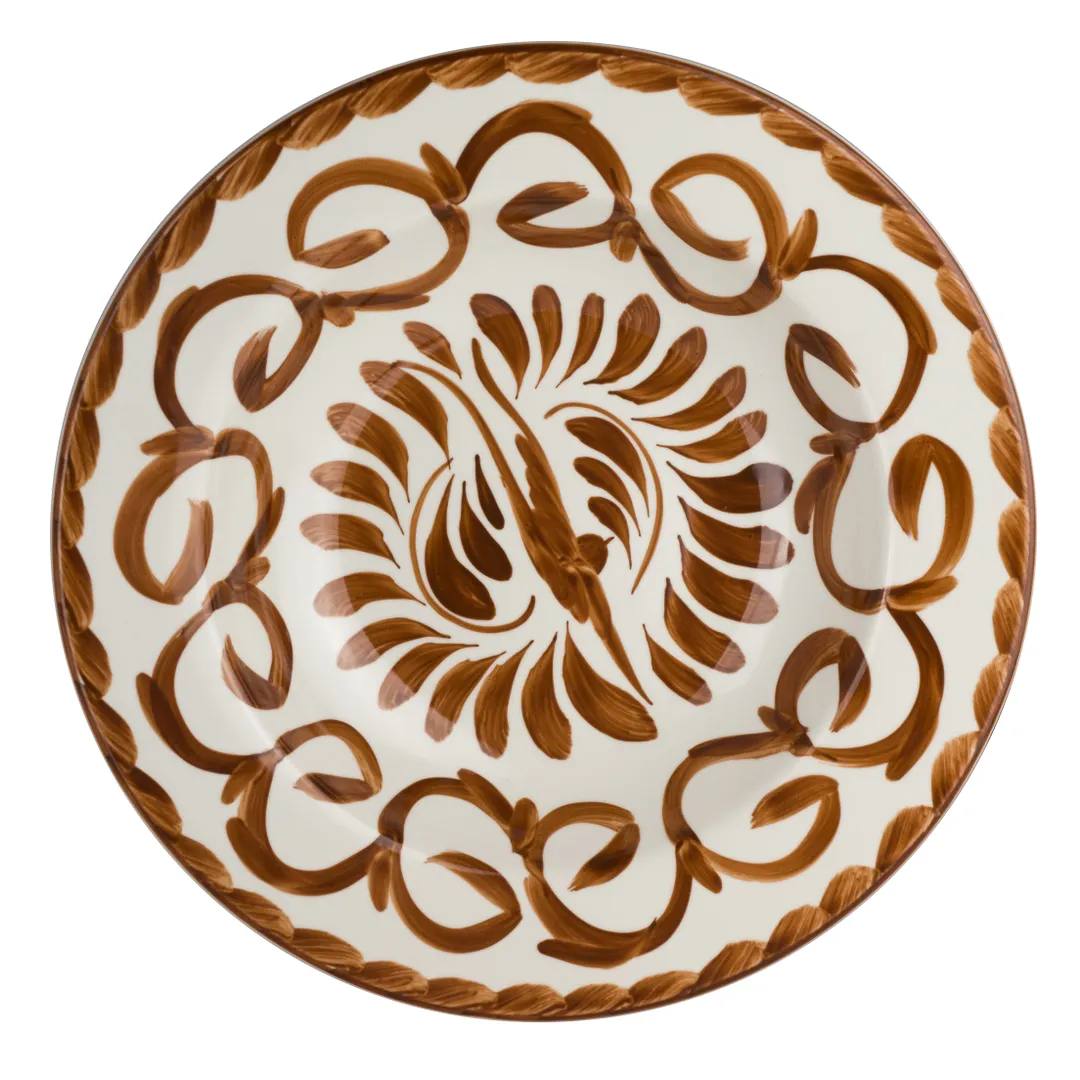 Steelite A122P050 - Rolled Edge Round Pasta Bowl, 11.75" , 26 oz Capacity Brown China - 1 Dozen
