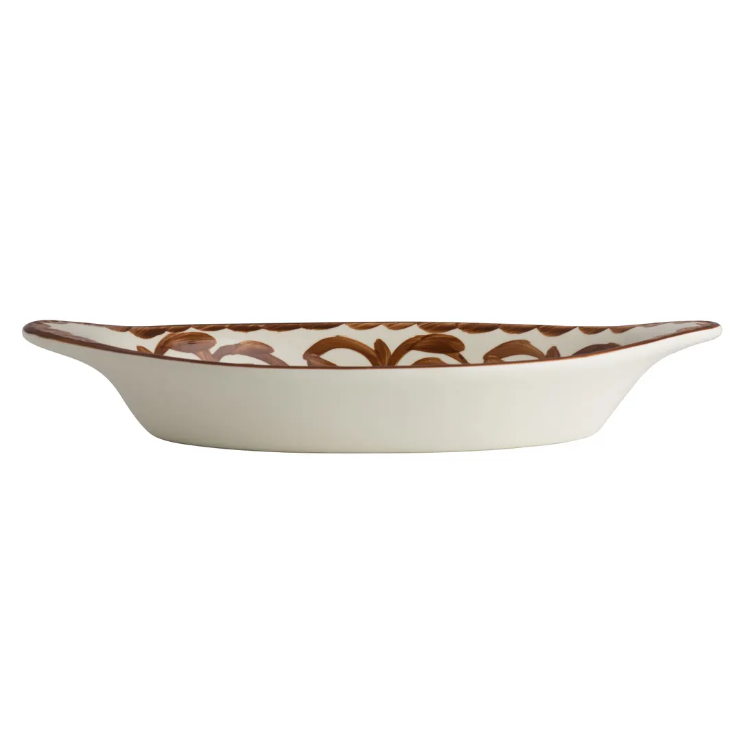 Steelite A122P152 - Oval Rarebit Dish, 10" Brown Vitrified China, 12 Oz, Puebla Style - 1 Dozen