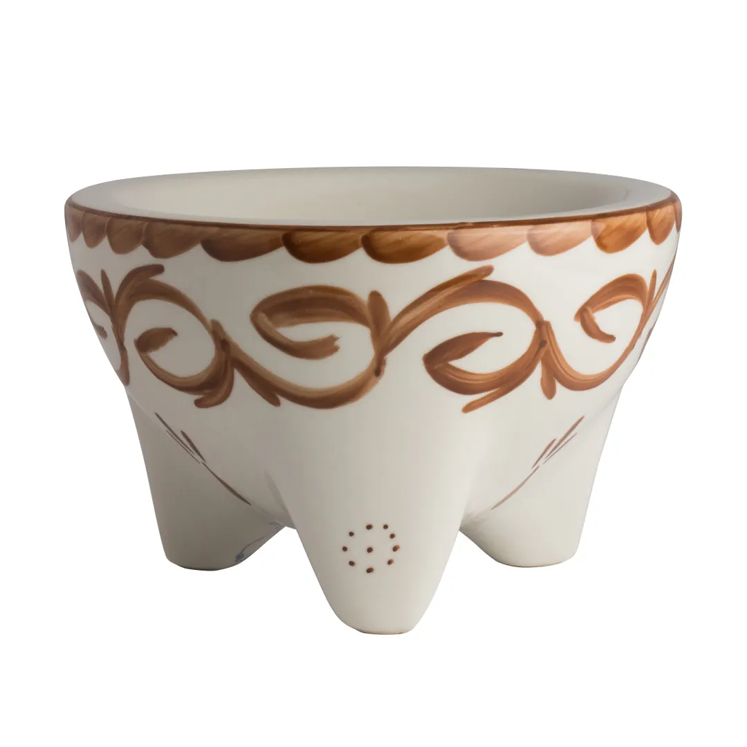 Steelite A122P175 Molcajete Salsa Bowl, 11 oz, 6.5" x 4.0" Brown Anfora Vitrified China - 6/Case