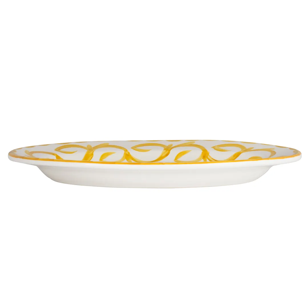 Steelite A123P145 - Oval Vitrified China Platter, 13.75" x 9.125", Sand Finish, Rolled Edge, 1 Dozen
