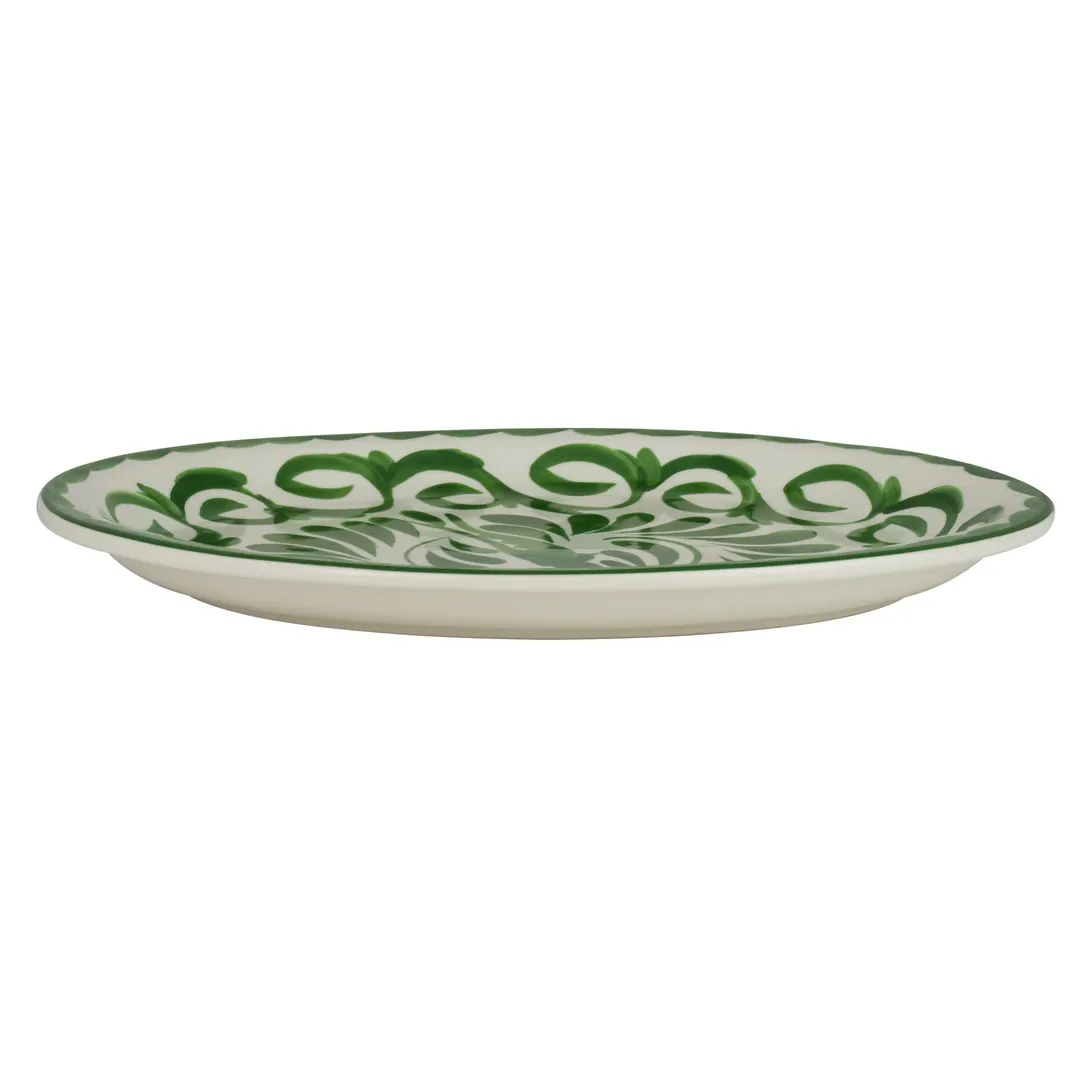 Steelite A124P245 - Oval Rim Platter, 13.625" x 10.75" Vitrified China, Palm Anfora, - 1 Dozen