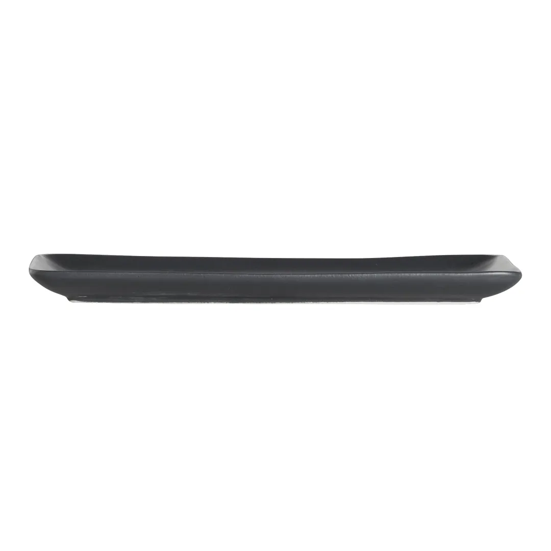 Steelite A901P058 - Matte Black Rectangular China Platter 11-3/8" x 5" Vitrified - 1 Dozen