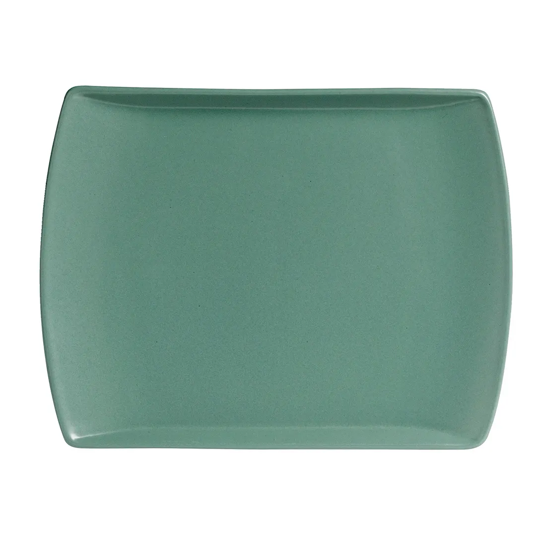 Steelite A904P027 - Anfora Platter, Rectangular 9-3/4" x 7" Vitrified China, Sedona Teal - 1 Dozen